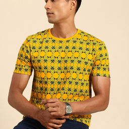 Being Human Geometric Print Pure Cotton T-shirt-image-87