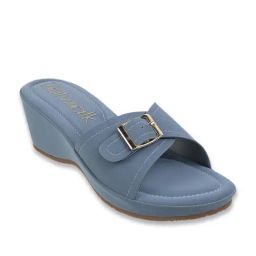 Catwalk Women's Wall St Boho Chic Blue Wedges-image-48