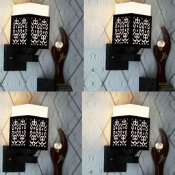 Gojeeva Black Wood Square Wall Lamps-picture-20