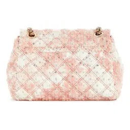 GUESS Pink RIANEE Quilted Convertible Cross Body Bag image 3