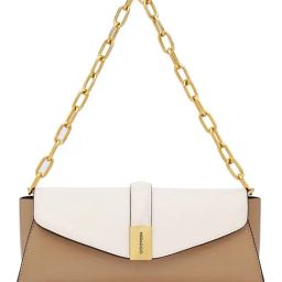 Miraggio Beige & Brown Solid Medium Shoulder Handbag-47