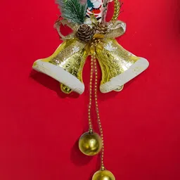 CraftVatika Yellow & White Hanging Bells Balls Festive Decor-image-69