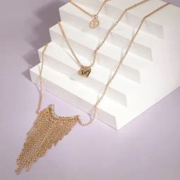 SOHI Gold Plated Designer Pendant Chain For Women-29
