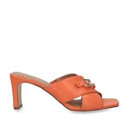 Bagatt Women's Jaya Orange Cross Strap Sandals-picture-38