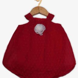 Creative Kid'S Girls Red Regular Fit Printed Dress-image-61