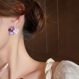 Celestique Korean Artificial Stones Studded Contemporary Shaped Drop Earrings-58