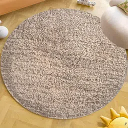 Elanza Pack Of 1 Beige Solid Anti-Skid Microfiber Bath Rugs-picture-21