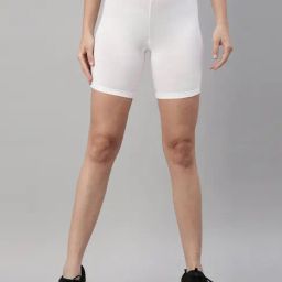TWIN BIRDS White Cotton Sports Shorts-image-12