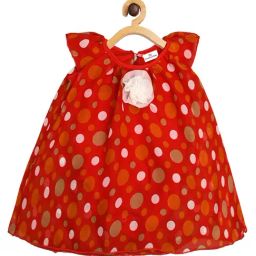 Creative Kid'S Girls Red Regular Fit Printed Dress-image-96