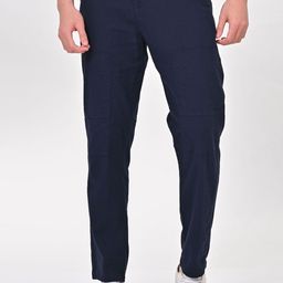 POE Men Smart Slim Fit Chinos Trousers-image-84