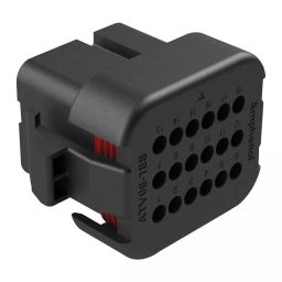 AMPHENOL SINE/TUCHEL HOUSING, PLUG, 18POS, PLASTIC, BLACK, ATV06-18SB-picture-8