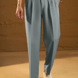 DENNISON Men Relaxed Loose Fit Pleated Trousers-picture-29
