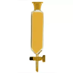ABGIL Cylindrical Dropping Funnel with with Glass Stopcock Interchangeable Stopper & Graduation 2 L Amber Borosilicate Glass, FDC-AC-401-07-11