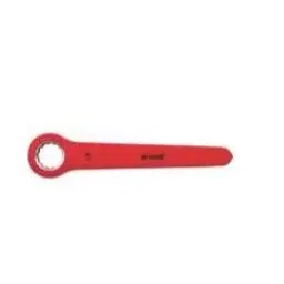 De Neers Non Sparking Red Injection Insulated Single Ring End Spanner (18mm), NSI-SE18I image 1