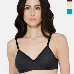 NAIDU HALL Pack Of 3 Full Coverage Non Padded Cotton Everyday Bras With All Day Comfort-picture-21