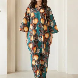 all about you Floral Printed Top With Trousers Co-Ords-picture-10
