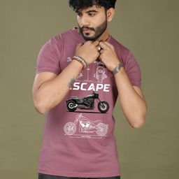 INKMAN Men Printed Bio Finish Applique T-shirt-image-54