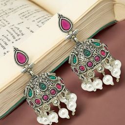 FEMMIBELLA Contemporary Jhumkas Earrings-image-4