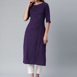 DIVASTRI Women Striped Kurta-image-9
