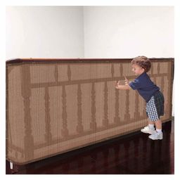 Hippo Balcony Net with Eyelets & Tie Cords -  Beige Brown-image-87