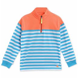 Cherry Crumble By Nitt Hyman Full Sleeves Color-Block With Stripes Print High Neck Sweatshirt - Multi Color-image-87