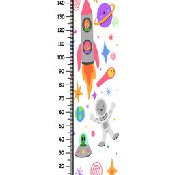 WENS Space Ride Height Chart Wall Decal Growth Chart-White-13
