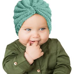SYGA Woolen Soft Hat & Rabbit Ears Warm Headband For Newborn Baby Boy & Girls Pack of 2- Green-image-15