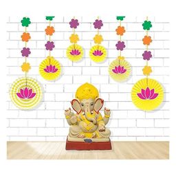 Untumble Vinayagar Chaturthi Decoration Items for Simple House Decoration - Pack of 14-image-22