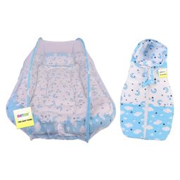 Kwitchy Baby Bedding Set Luxury Cushioned Mattress & Sleeping Bag Combo for 0-12 Months Infants (Blue)-picture-12