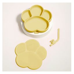 StarAndDaisy Baby Food Grade Silicone Suction Plate with Straw for Toddlers, BPA-Free, Slip Resistant Plate for Kids  Yellow-26