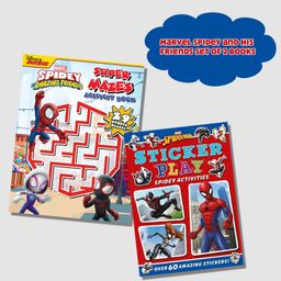 Marvel Spidey and His Friends Set of 2 Books of Maze Activities | Spider-Man Sticker Play For Kids | 3 to 6 Year Old-25