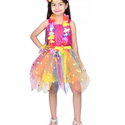 Itsmycostume Net Sleeveless Goa Theme Costume Set - Magenta-image-79