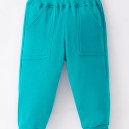 Zero Interlock Knit Full Length Solid Colour Lounge Pant - Green-image-48