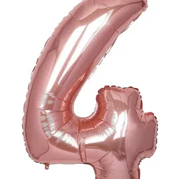 Decor Mantra Number 4 foil balloon 32 inch for birthday decoration items - Rose gold - Pack of 1-picture-30
