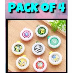 Ortis Reusable Mosquito Repellent Badge Pack of 4 - Colour & Print May Vary-13