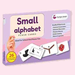Hungry Brain Small Alphabet 26 Flash Cards - Multicolor-image-34