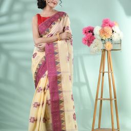 DESH BIDESH Woven Design Pure Cotton Saree-image-23