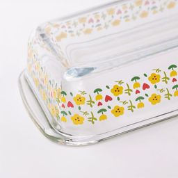 Kuber Industries Transparent Printed Rectangle  Glass Baking Tray image 2