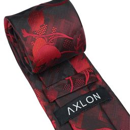 AXLON Men Geometric Tie Pocket Square Cufflink & Flower Pin Accessory Gift Set image 5
