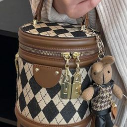 corsica DressBerry Printed PU Structured Satchel with Fringed image 3