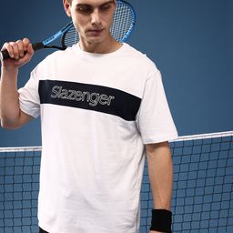 Slazenger Men Typography Printed Sports T-shirt-image-102