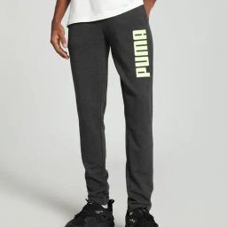 Puma Grey Heather Slim Fit Printed Joggers-image-61