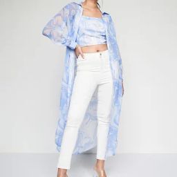 AND White & Blue Printed Shirt With Inner-image-37