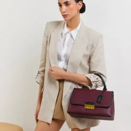 Miraggio Edna Wine Medium Satchel-13
