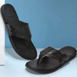 Woodland Men's Black Thong Sandals-image-76