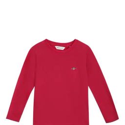 Gant Kids Pink Solid Full Sleeves T-Shirt-picture-31