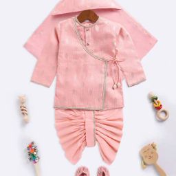 VASTRAMAY Boys Beige Embroidery ClothingSets-image-87