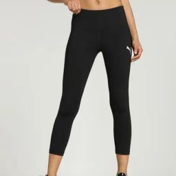 Puma Black Logo Print Sports Tights-image-97