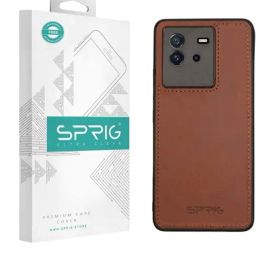Sprig Matte Leather Back Cover for IQOO Neo 6 5G (Brown)-image-89