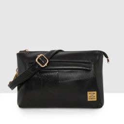 Esbeda Black Patchwork Medium Cross Body Bag-12